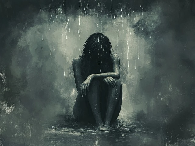 Free depression sadness rain illustration