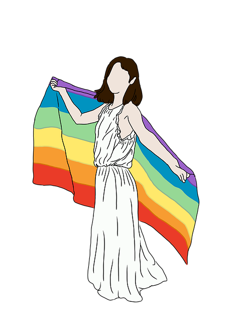 Free pride lgbtq rainbow illustration