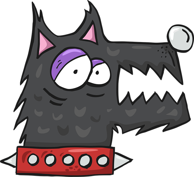 Free cartoon wolf dog vector