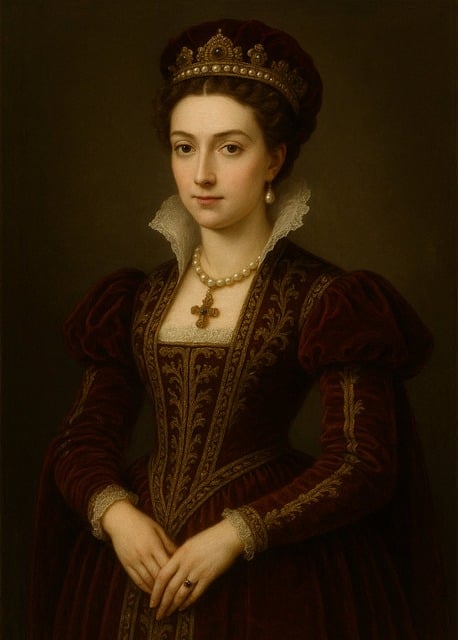 Free renaissance portrait woman illustration