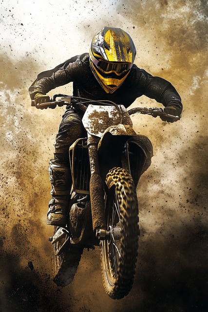 Free ai generated motocross boy illustration