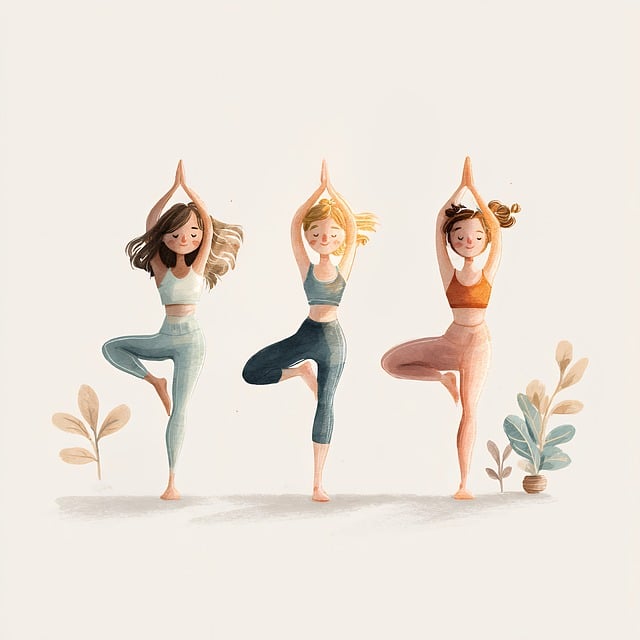 Free yoga watercolor meditation illustration
