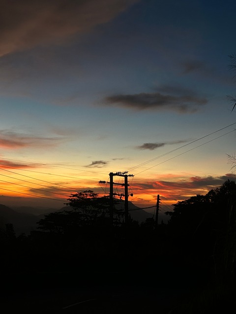 Solnedgang, Silhuet, Himmel, Skumring