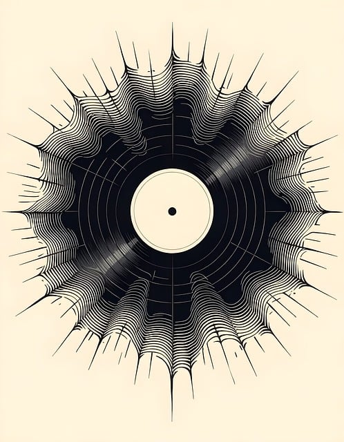 Free ai generated vinyl gramophone record illustration