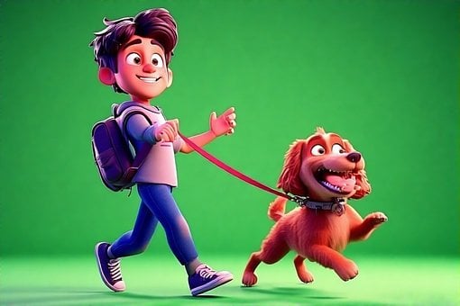 Tegnefilm, Animation, Barn, Hund