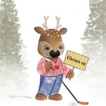 Hjorte, Hockey, Illustration, Canada