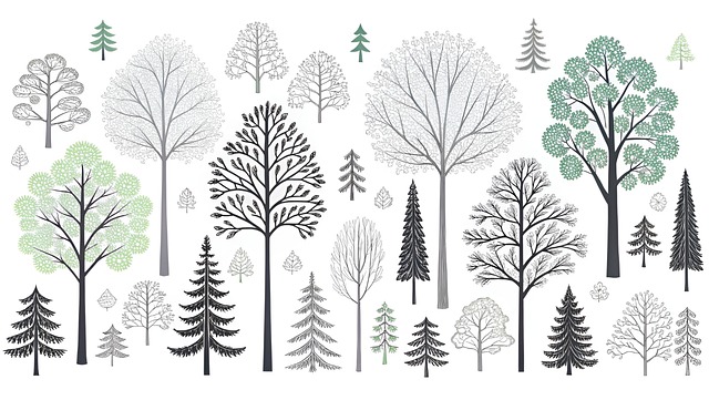 Free trees forest nature illustration