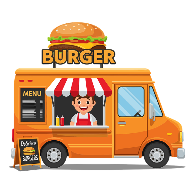 Free burger foodtruck street food vector