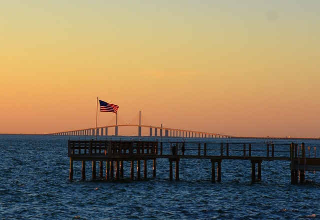 Free Sunset Flag photo and picture
