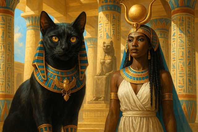 Free bastet animal egypt illustration
