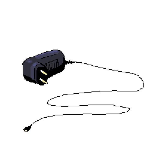 Free charger pixel art illustration