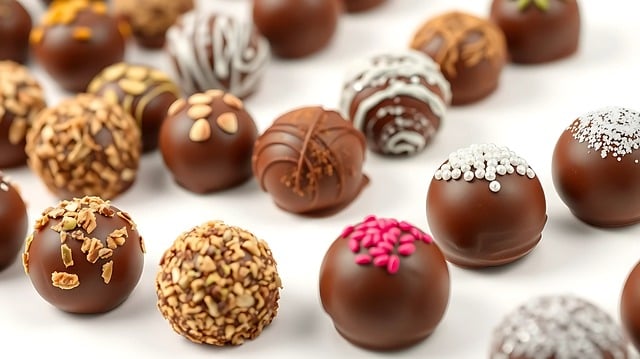 Free truffles chocolate dessert illustration