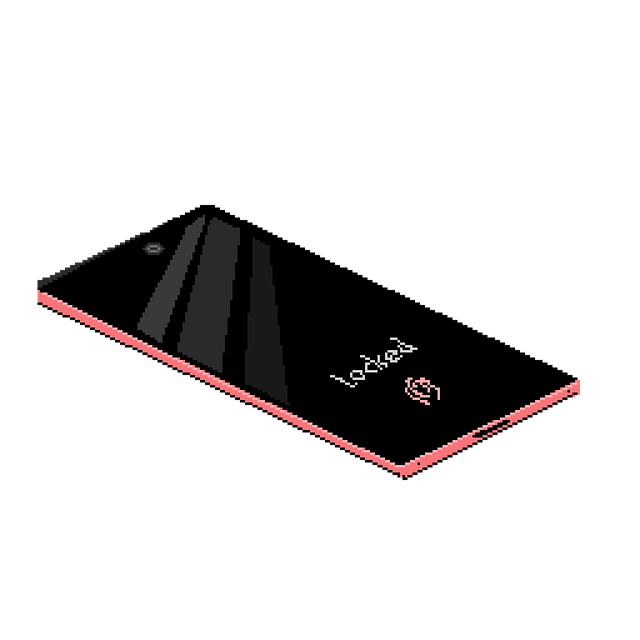 Free smartphone pink pixelart illustration