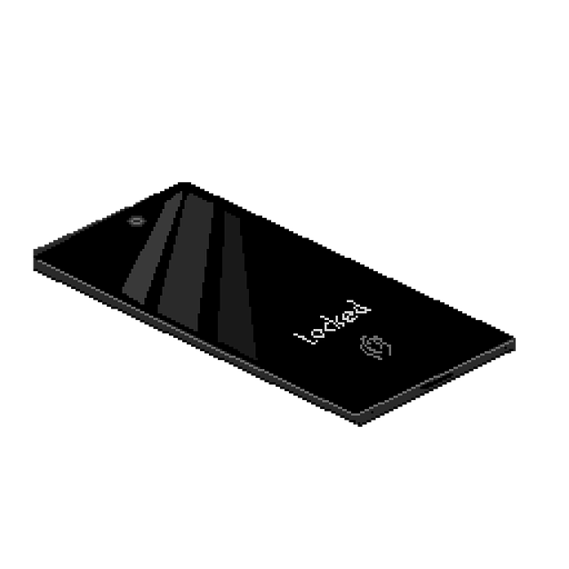 Free smartphone pixel art illustration