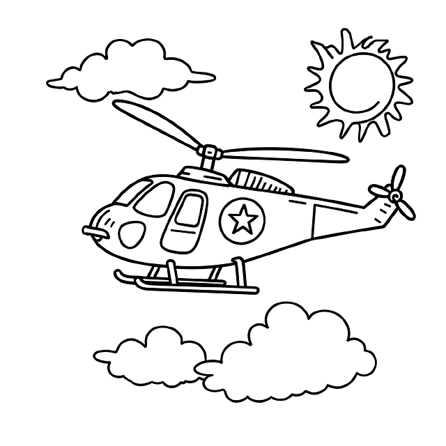 Free helicopter aircraft military illustration