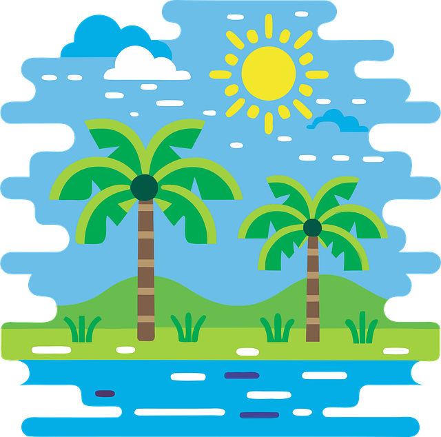 Free ai generated beach sea vector