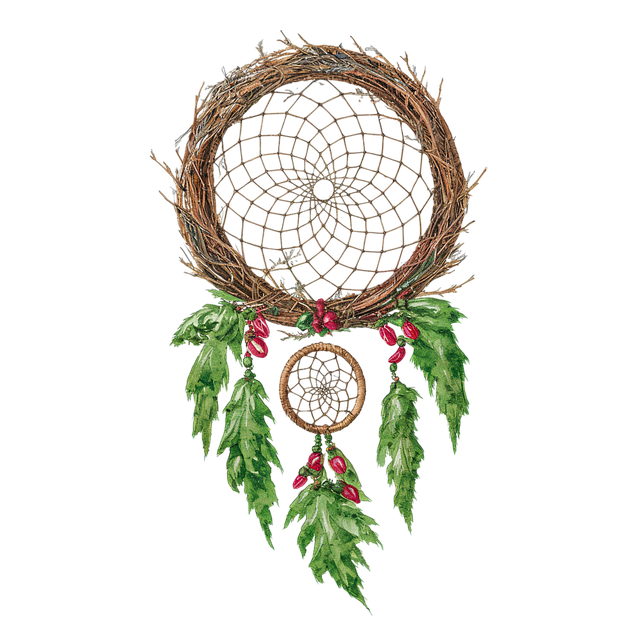 Free wreath christmas nature illustration