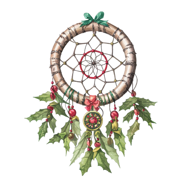 Free wreath christmas nature illustration