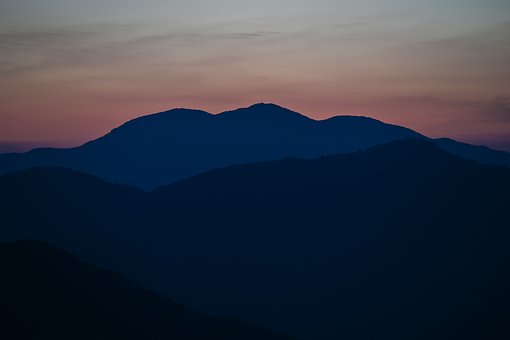 Mountain, Glow, Natur, Aften, Nat