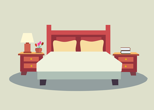 Free bedroom bed furniture vector