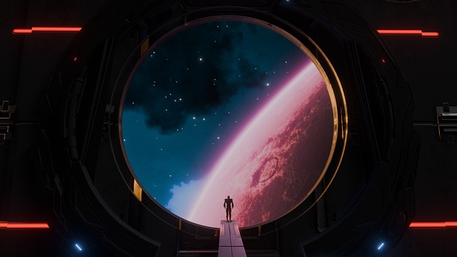 Free science fiction future spaceship illustration