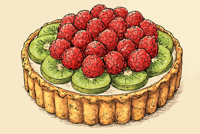 Free fruit tart dessert food vector