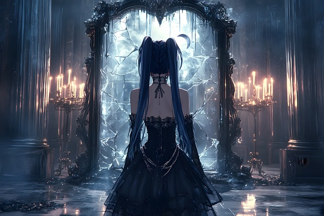 Free ai generated woman gothic illustration
