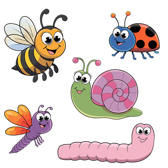 Free ai generated insects cartoon vector