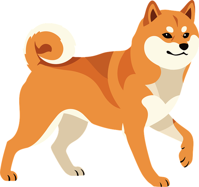 Free ai generated dog shiba inu vector