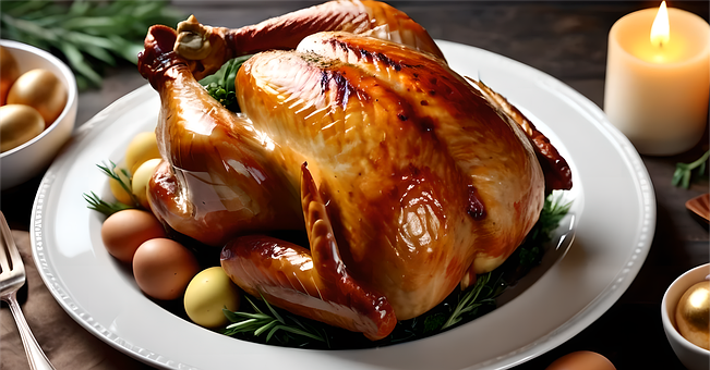 Free Roast Turkey Thanksgiving illustration and picture