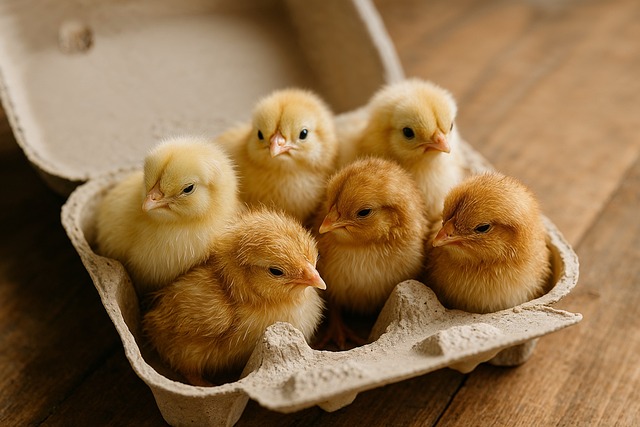 Free ai generated chicks fluffy illustration