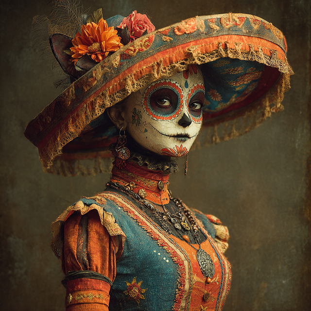 Catrina, Ziua Morţilor, Femeie, Machiaj