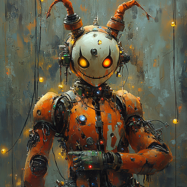 Free ai generated robot carnival illustration