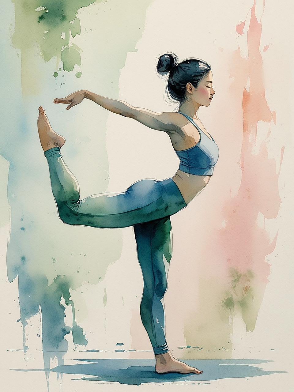 Download free HD stock image of Ai Generated Yoga Free ai generated yoga meditation illustration