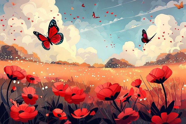 Free ai generated butterfly nature illustration