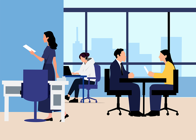 Free office workplace business illustration