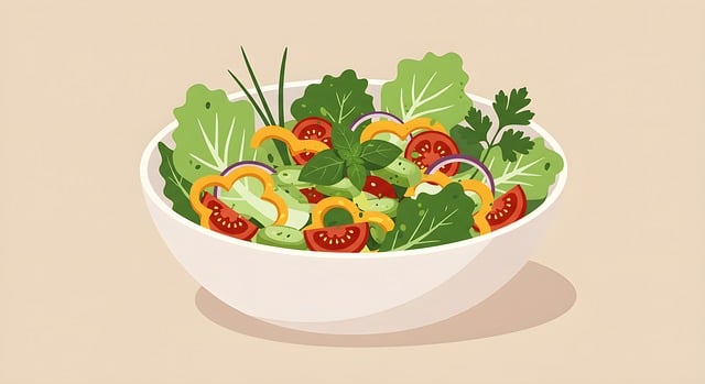 Free salad fresh healthy illustration