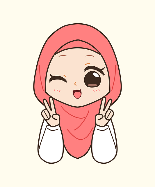 Free girl hijab adorable vector