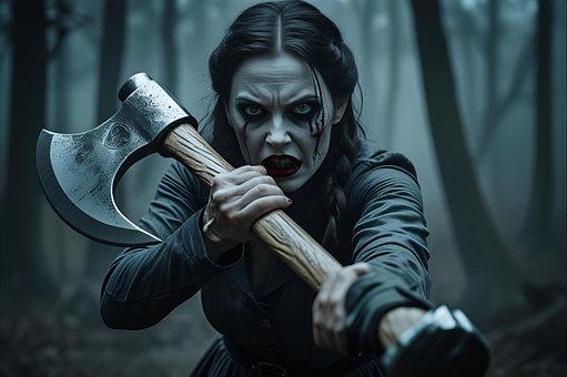 Mulher Machado Assustadora