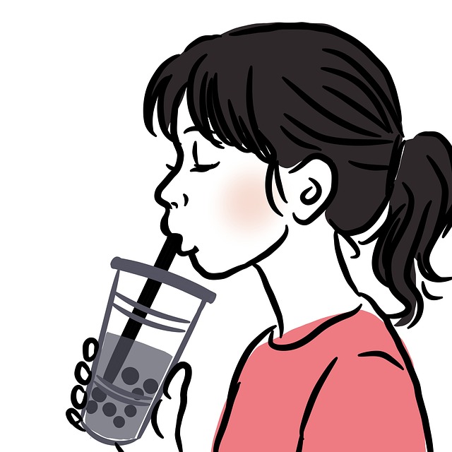 Free pearl milk tea milk tea drink illustration
