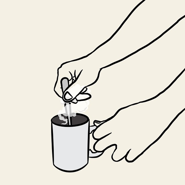 Free stir coffee drink illustration