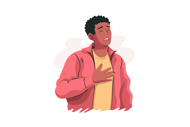 Free ai generated heart attack pain vector