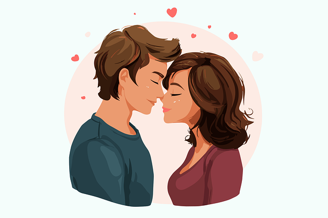 Free ai generated couple lovers illustration
