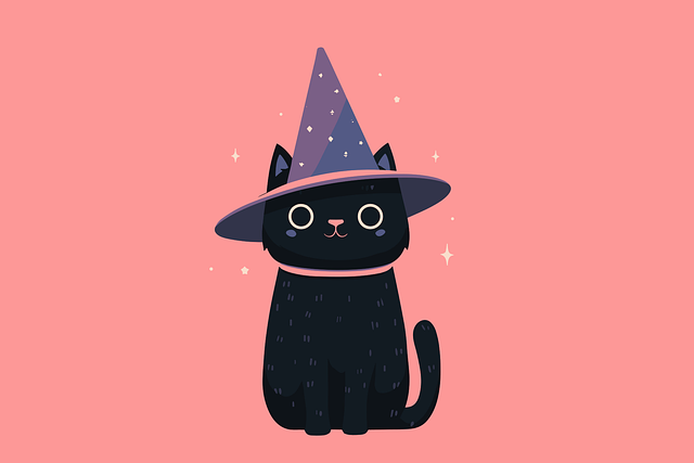 Free ai generated wizard cat vector