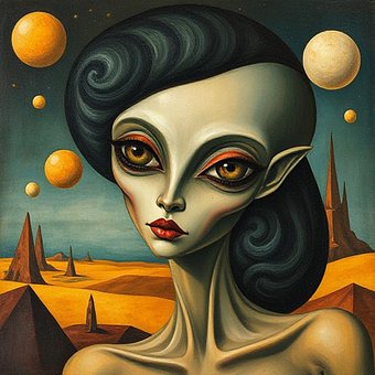 Free Alien Woman illustration and picture