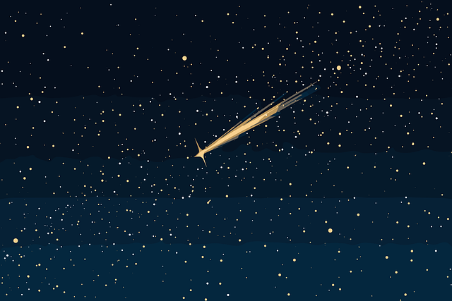 Free ai generated shooting star sky vector