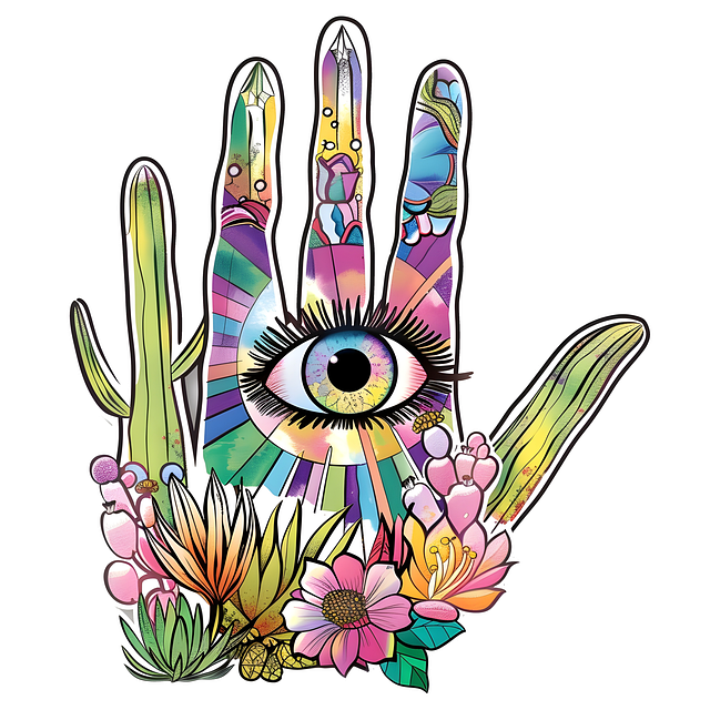 Free ai generated eye hamsa illustration