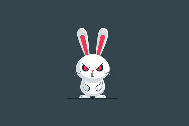 Free ai generated white rabbit zombie vector