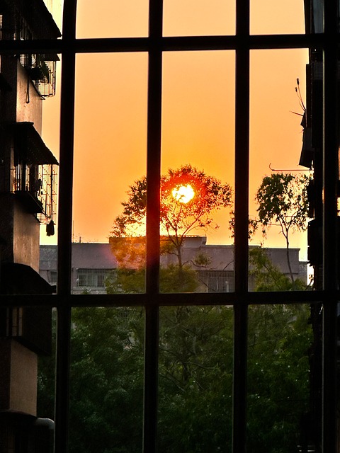 Zonsondergang, Natuurlijke, Lucht