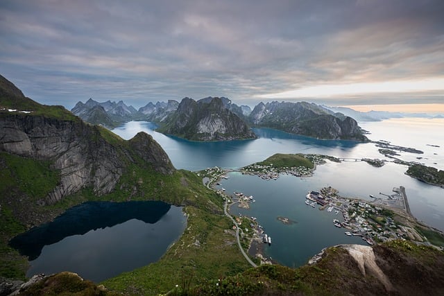 Reinebringen, lofoten, norway and sea — photo by xiSerge
